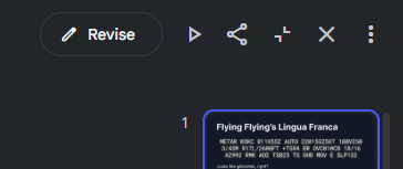Screenshot of the Revise button in the Gemini Notebook interface.